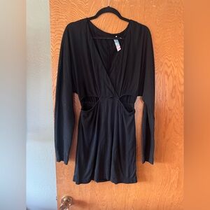 Elegant Black Long Sleeve Dress